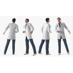 Male Doctor with Stethoscope 3D